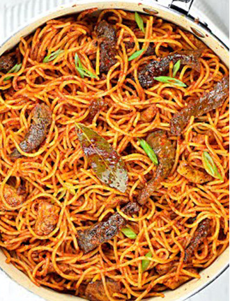 La Cuisine Jollof Spaghetti